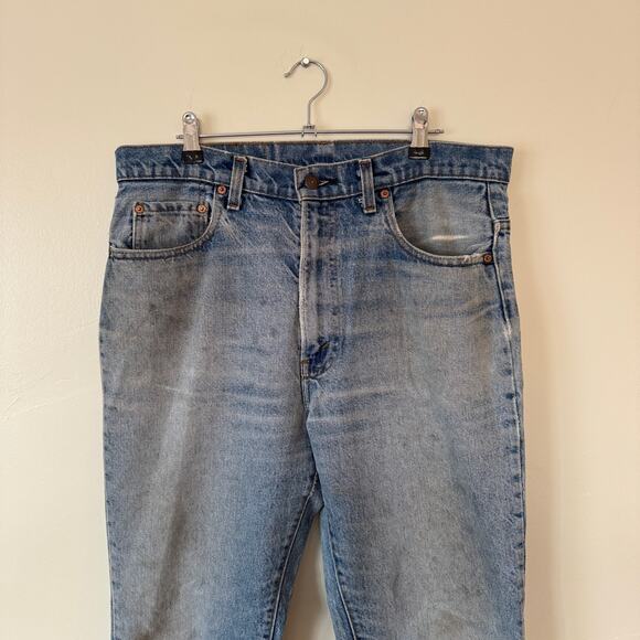 vintage levi's 517 lightwash bootcut denim jeans 34x30 - Picture 3 of 7